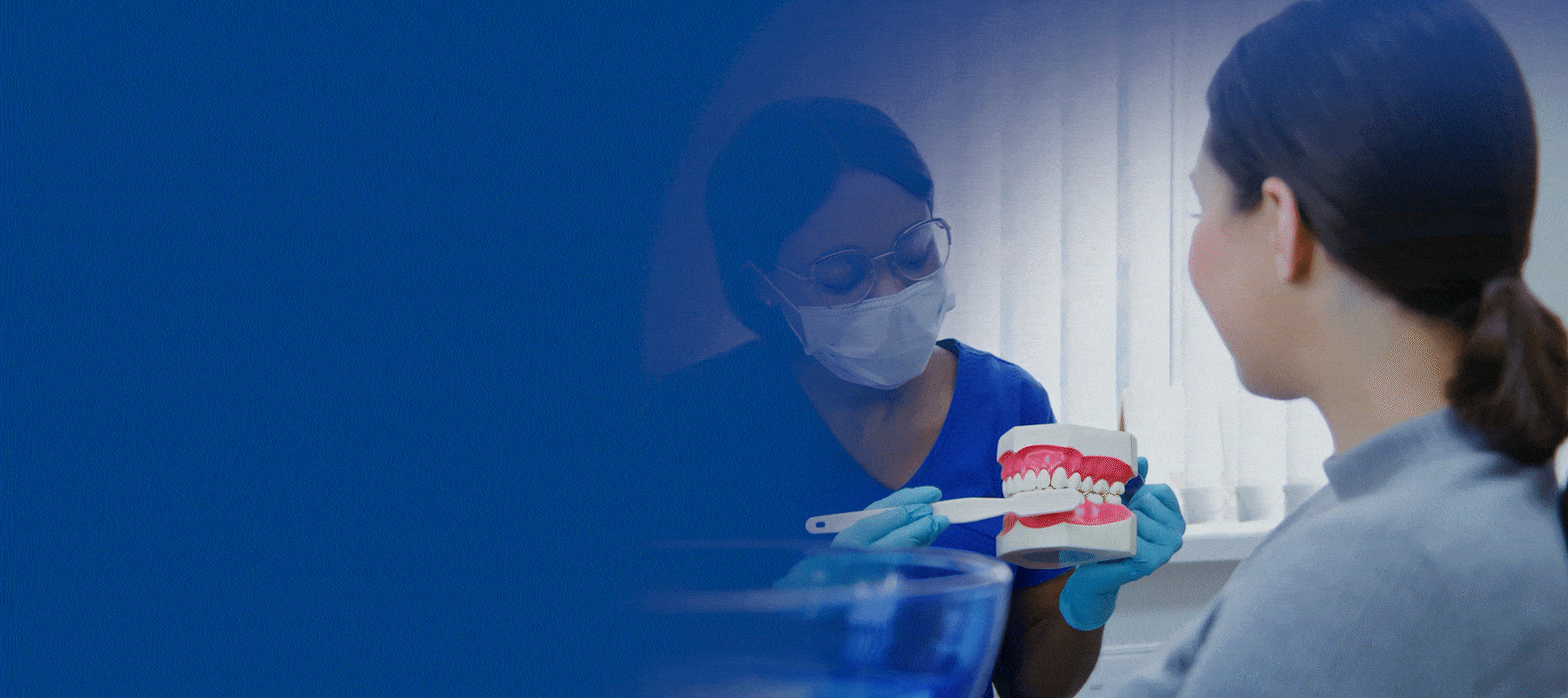 Dentalcare home page header image with teeth brushing