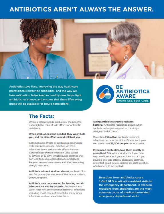 Antibiotics Aren't Always the Answer Factsheet