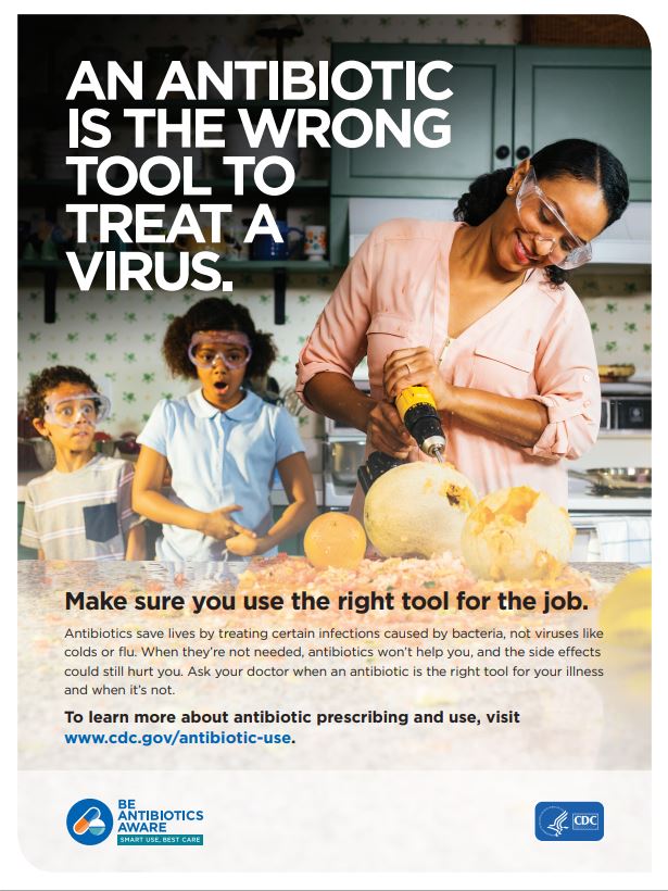 An Antibiotic is the Wrong Tool to Treat a Virus.