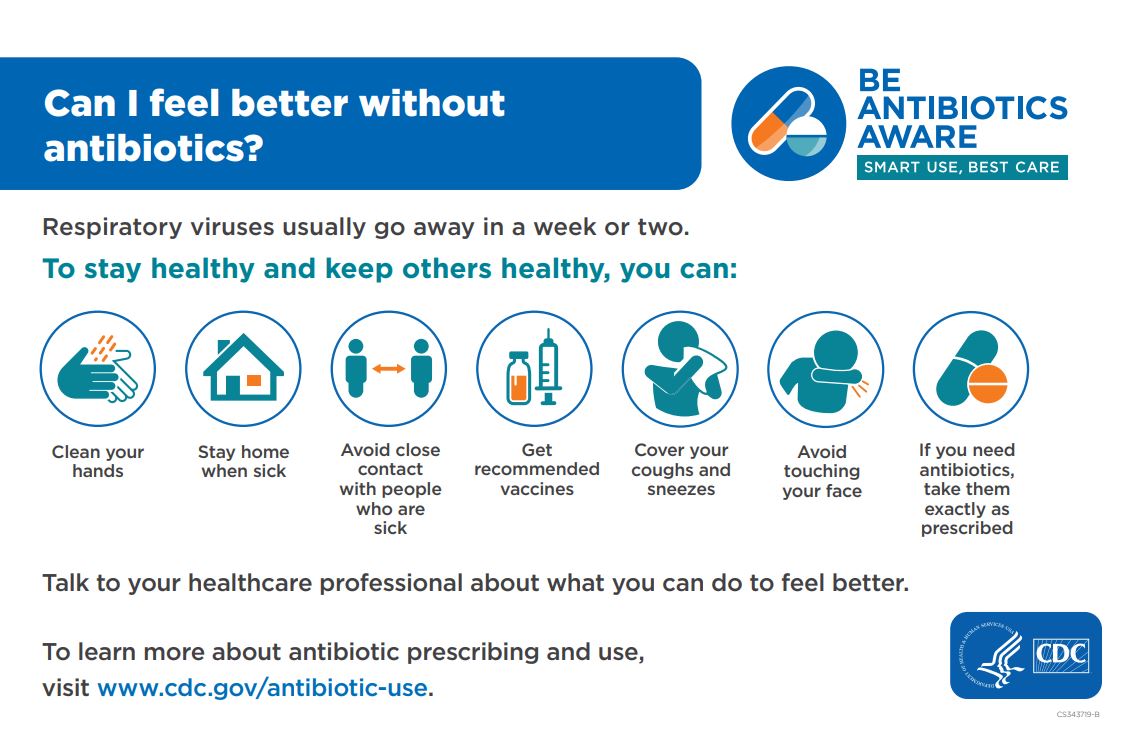 Can I feel better without antibiotics?