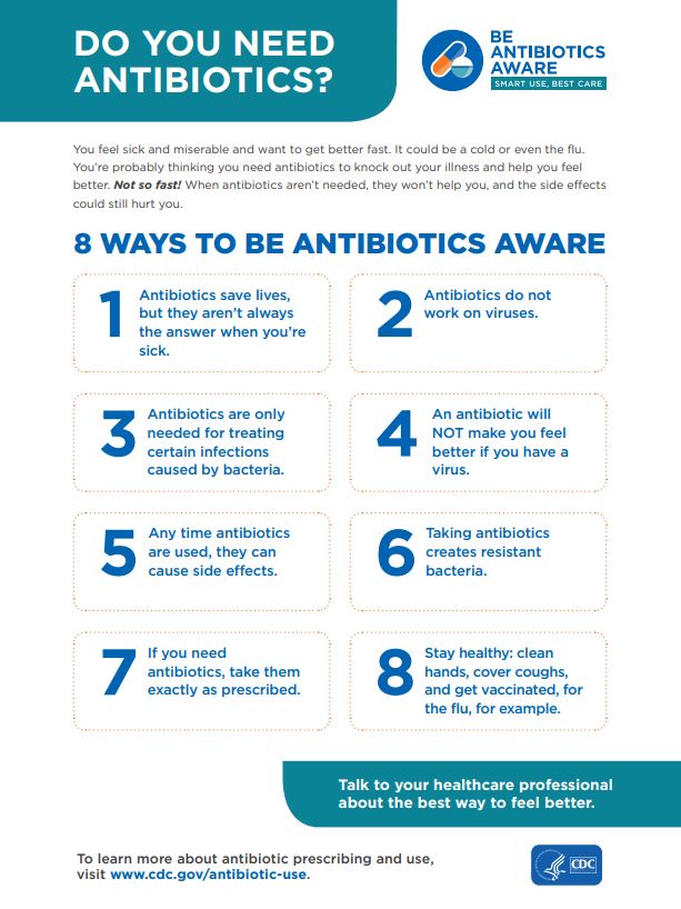 8 Ways to be Antibiotic Aware
