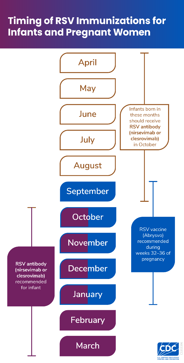 Timing of RSV Immunizations for Infants and Pregnant Women